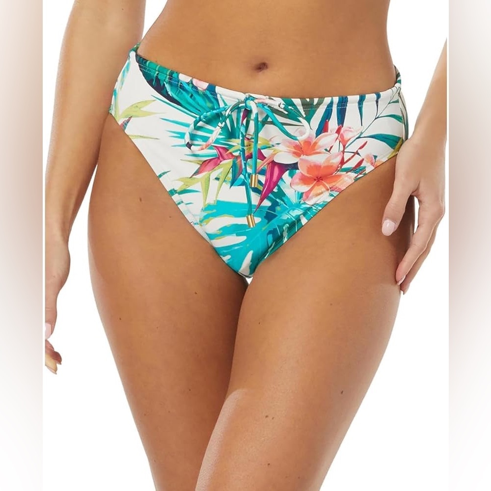 NWOT Vince Camuto Printed Nylon Swim Bottoms Size
